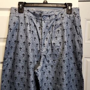 SHEIN Wide Leg Pant Size US 8/10 Lt Blue